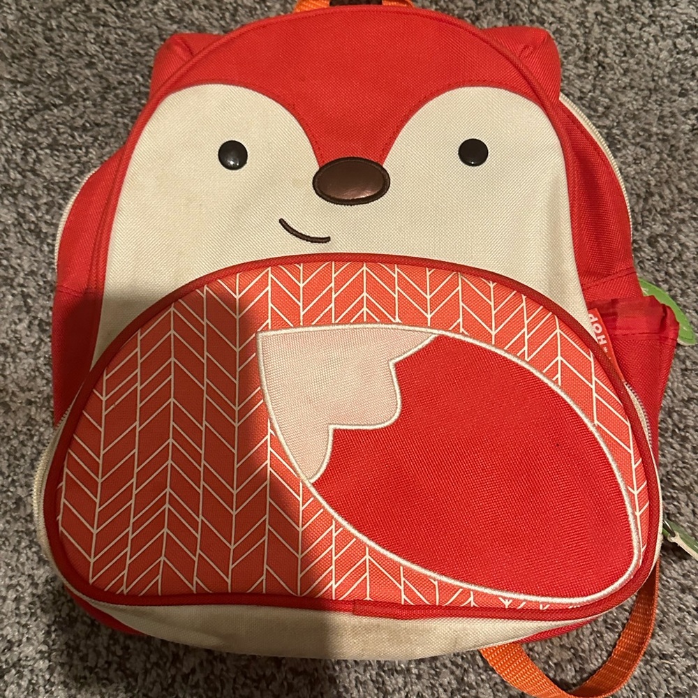 Skip Hop Red and Cream Fox Backpack